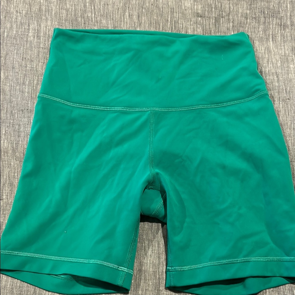 High-Waist Women's Bike Shorts in Green